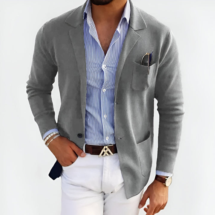 Gustav | Uformell Blazer med Stripet Skjorte