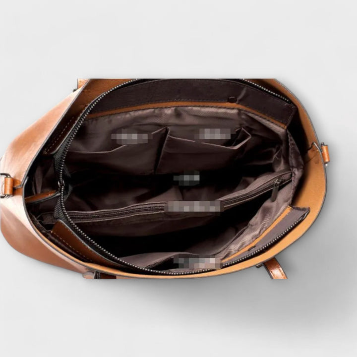 Sandra | Damen Exklusive Schultertasche im klassischen Stil