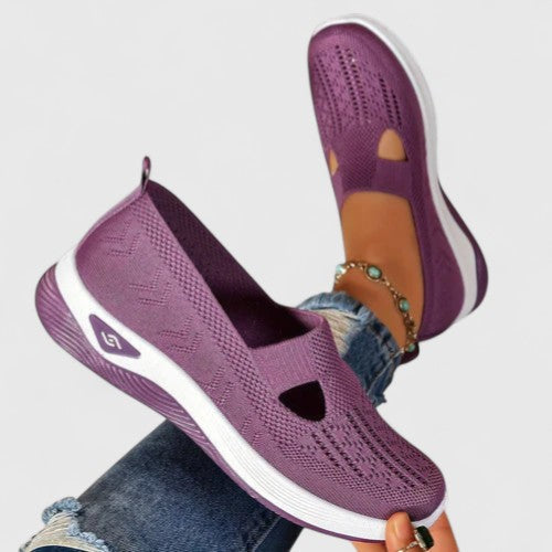 Regine | Damen Slip-On Atmungsaktive Mesh-Walking-Sneaker