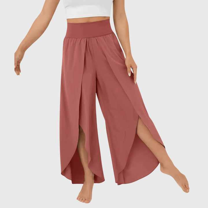 Magdalena | Damen Weit geschnittene Boho-Hose mit Schlitzdesign