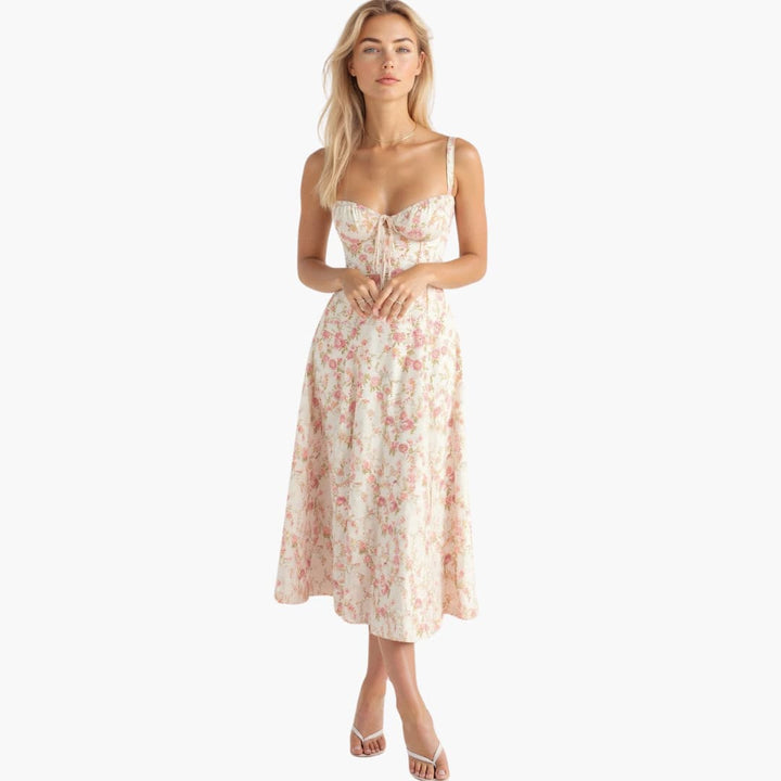 Hanna | Stilfull Bustier Midi Kjole