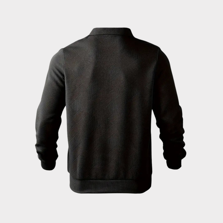 Alexander | Herren Pullover mit halbem Reißverschluss Freizeitshirt