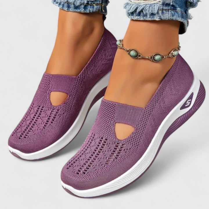 Regine | Damen Slip-On Atmungsaktive Mesh-Walking-Sneaker