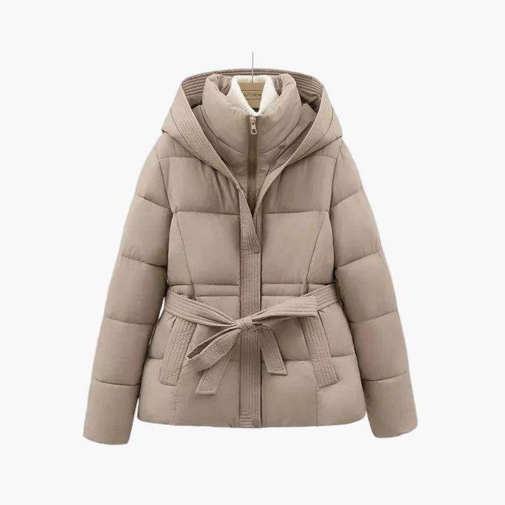Isabella | Damen Winter Pufferjacke mit Gürtel und Warmem Futter
