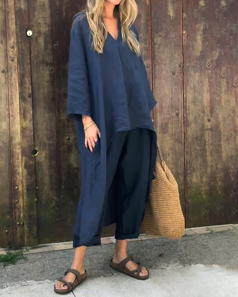 Eva | Damen 2-teiliges Strick-Loungewear-Set