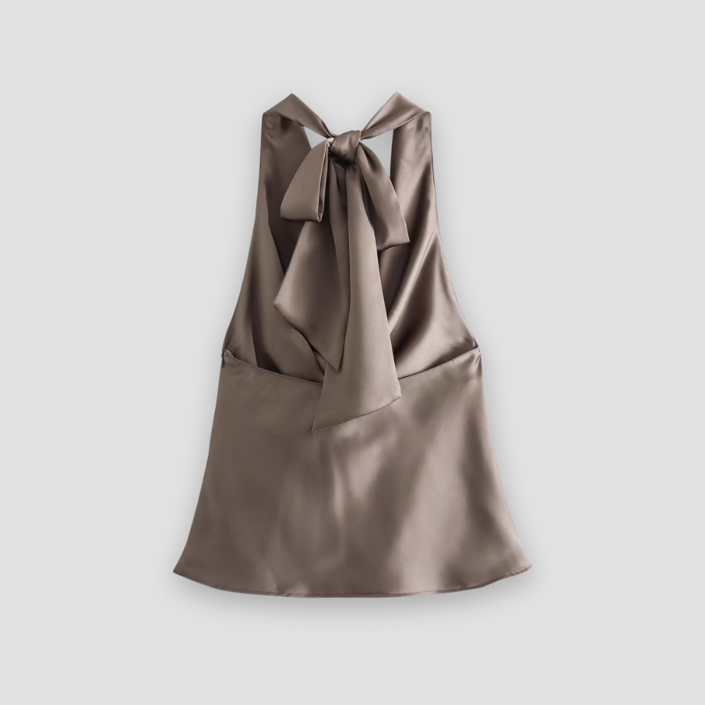 Anja | Satin Neckholder Top für Damen