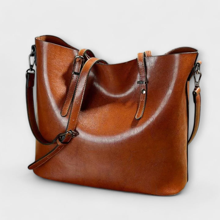 Sandra | Damen Exklusive Schultertasche im klassischen Stil