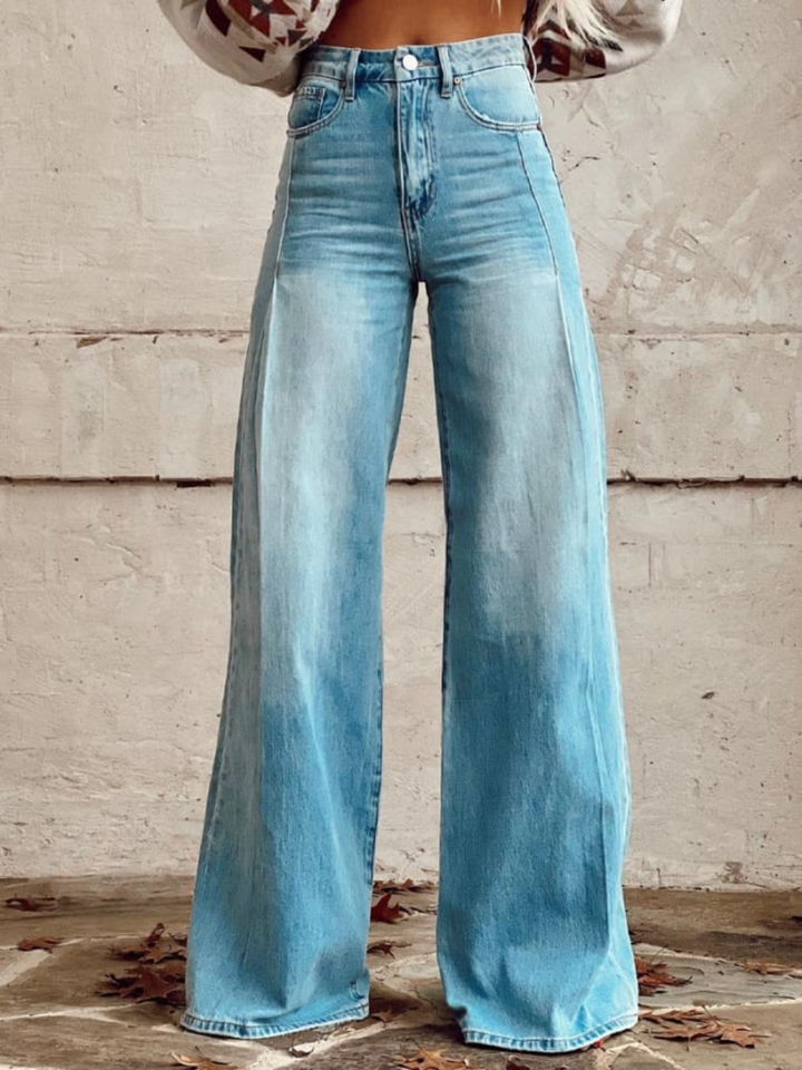 Ingrid | Utsvingte Jeans med Høyt Liv