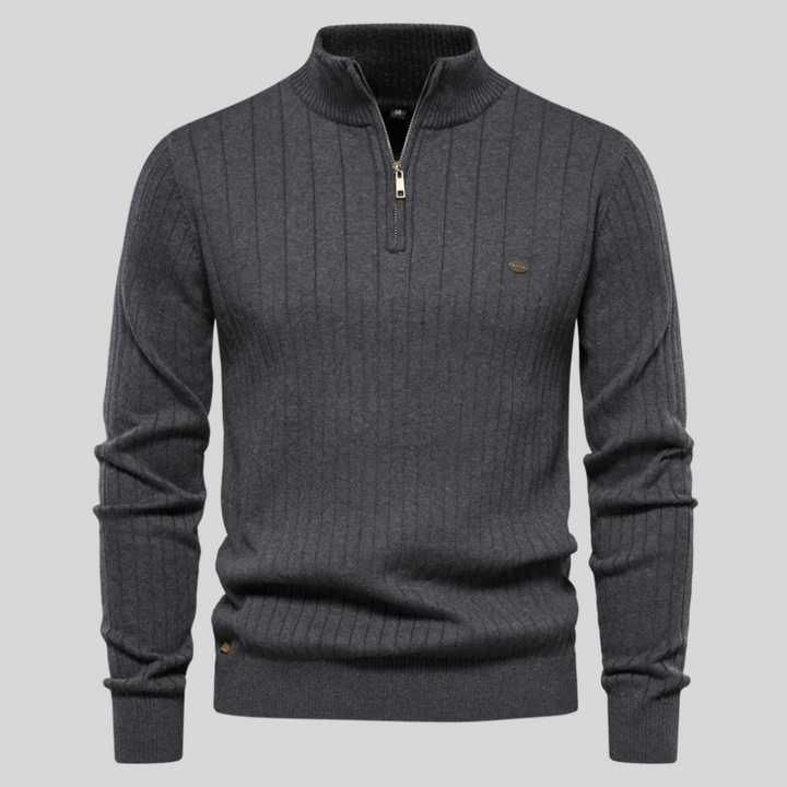 Erik | Herren Frühling Viertelzip Langarm Pullover