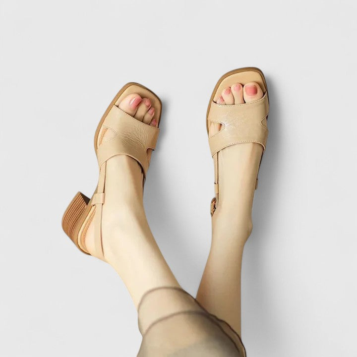 Christa | Damen Lässige Sandalen mit Offener Spitze und Riemen
