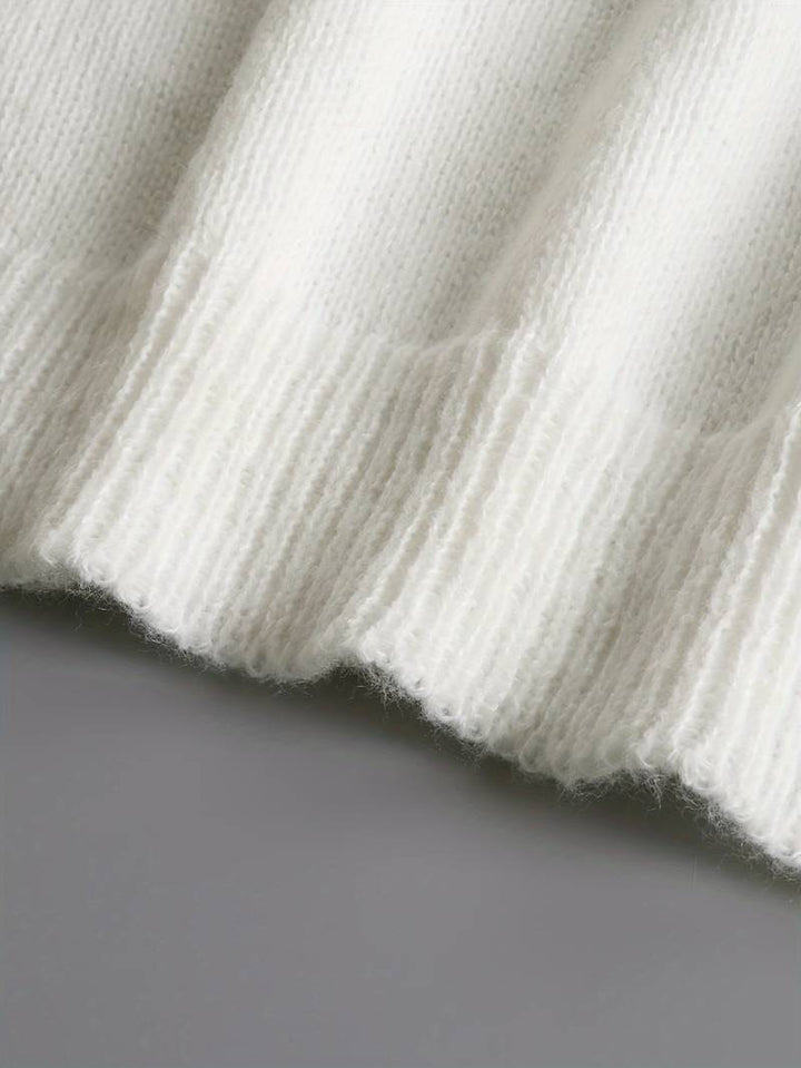 Andrea | Volangbluse med Dekorative Knapper for Kvinner
