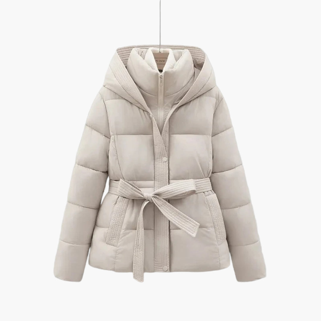 Isabella | Damen Winter Pufferjacke mit Gürtel und Warmem Futter