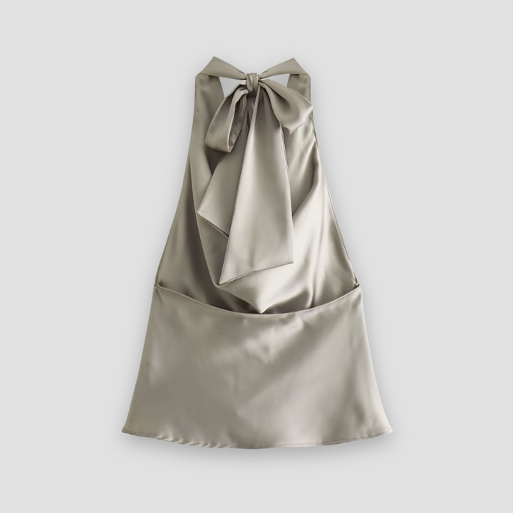 Anja | Satin Neckholder Top für Damen