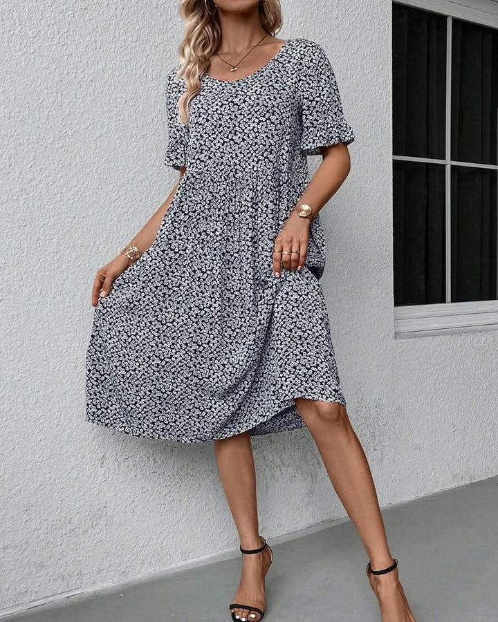 Caroline | Komfortabel Blomstret Sommerkjole