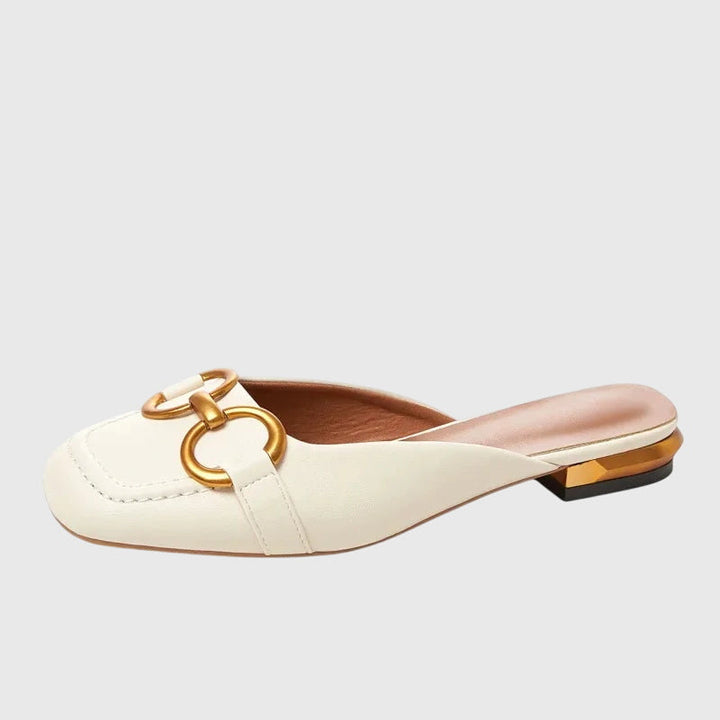 Pauline | Damen Slip-On Sandalen mit Schnallendesign