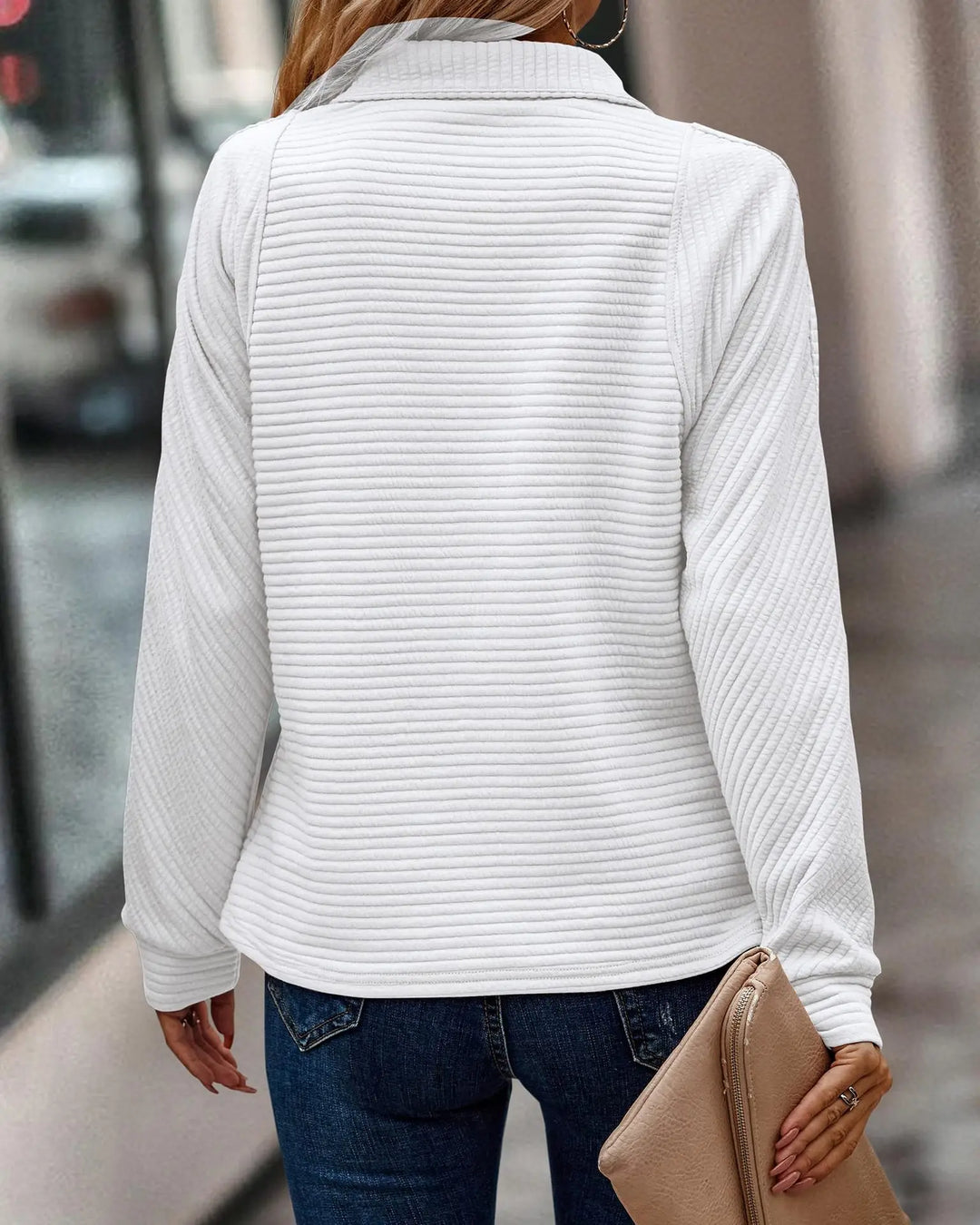 Elna | Elegant V-hals Genser Dame