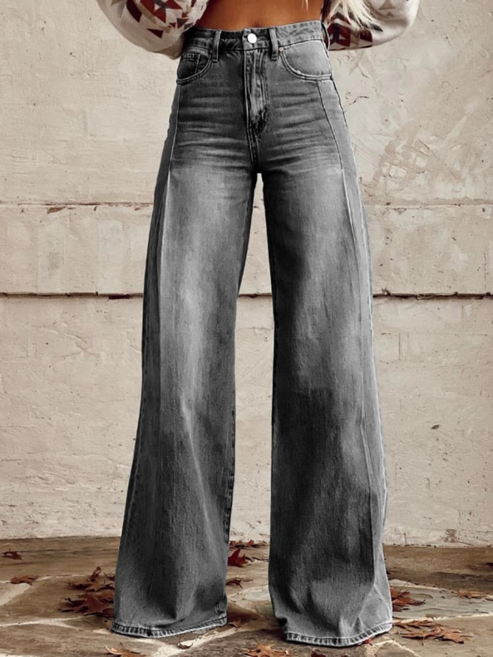 Ingrid | Utsvingte Jeans med Høyt Liv