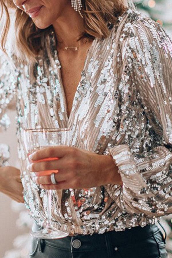 Agnes | Elegant and Stylish Glitter Blouse