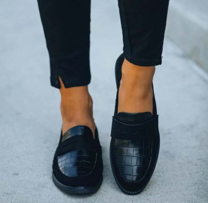 Anniken | Loafers med Krokodillestruktur for Kvinner