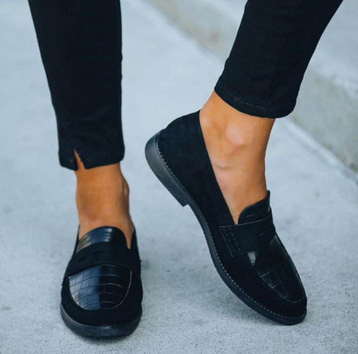 Anniken | Loafers med Krokodillestruktur for Kvinner