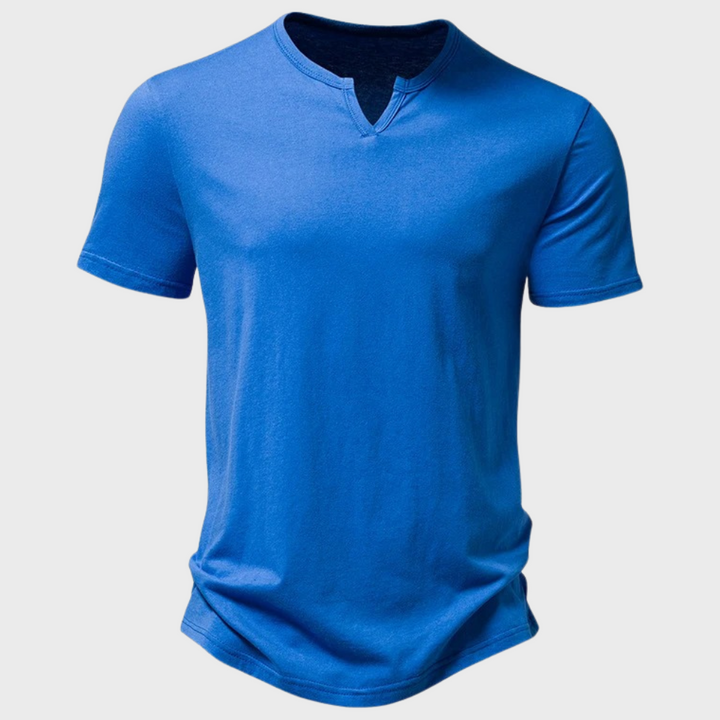 Kristian | Casual Henley T-skjorte med Knapper