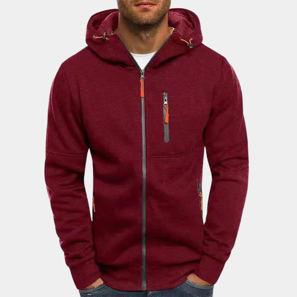 Karl | Lässiger Herren-Hoodie mit Reißverschluss
