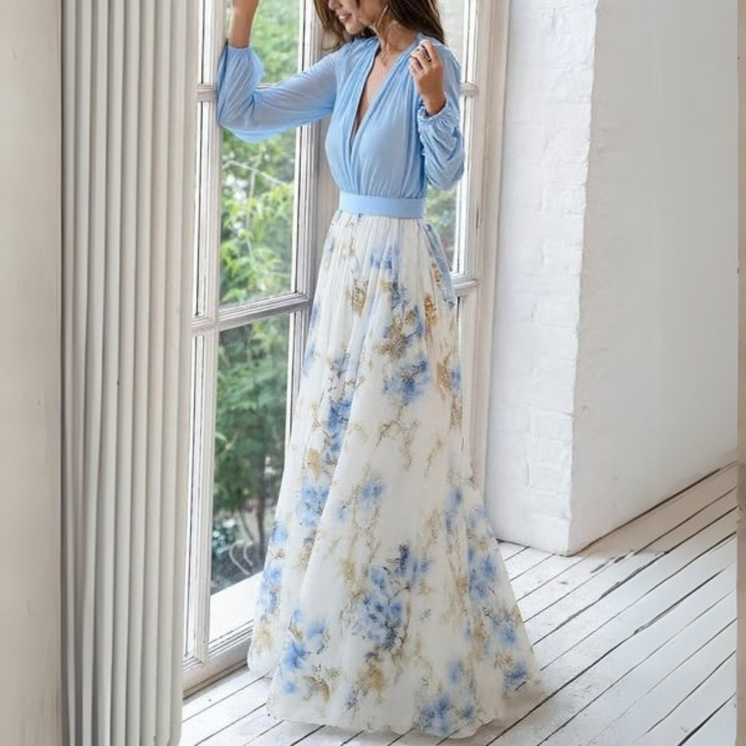Helene | Elegant Langermet Maxi Kjole