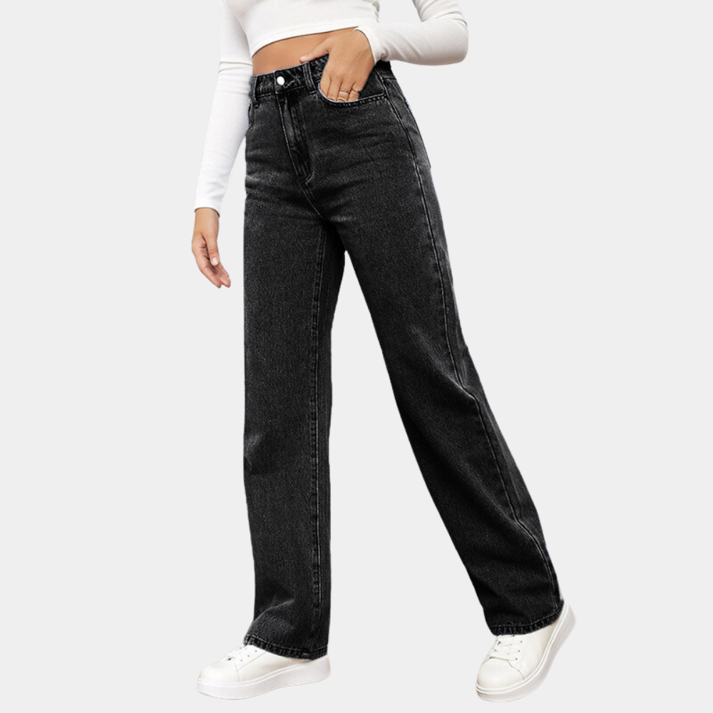 Astrid | Stilfulle Jeans Høy Midje Vid