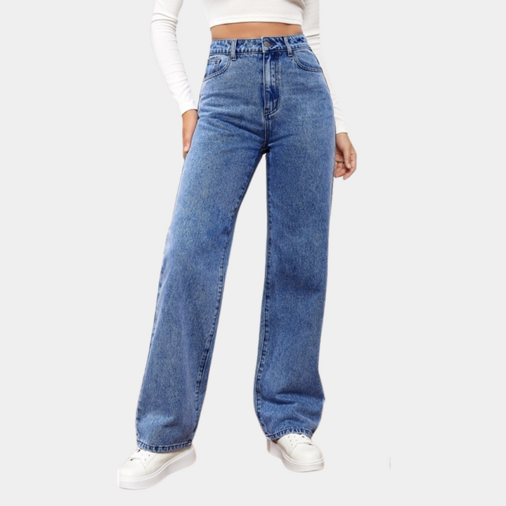 Astrid | Stilfulle Jeans Høy Midje Vid