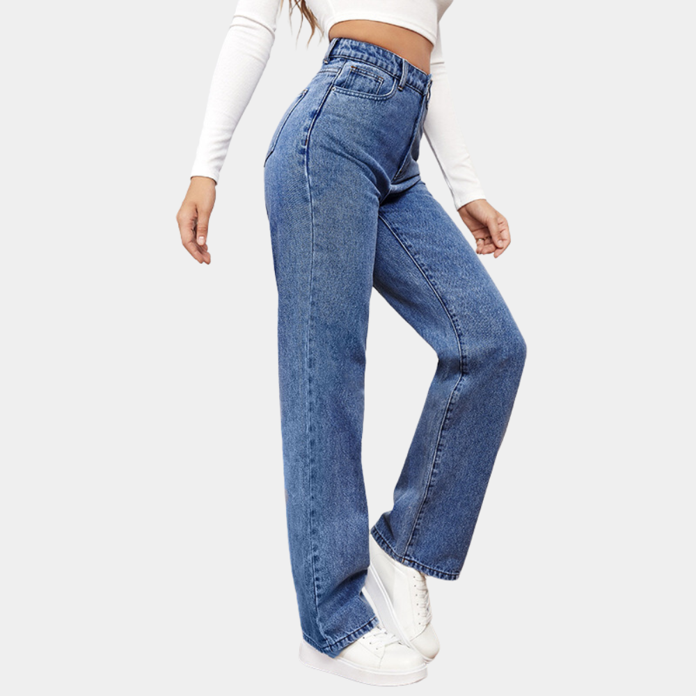 Astrid | Stilfulle Jeans Høy Midje Vid