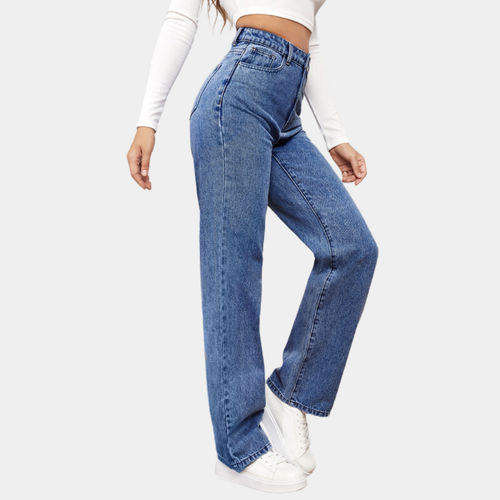 Astrid | Stilfulle Jeans Høy Midje Vid