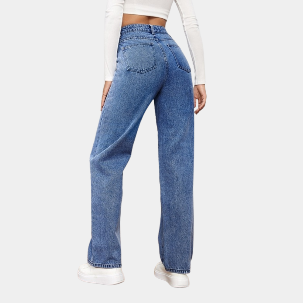 Astrid | Stilfulle Jeans Høy Midje Vid