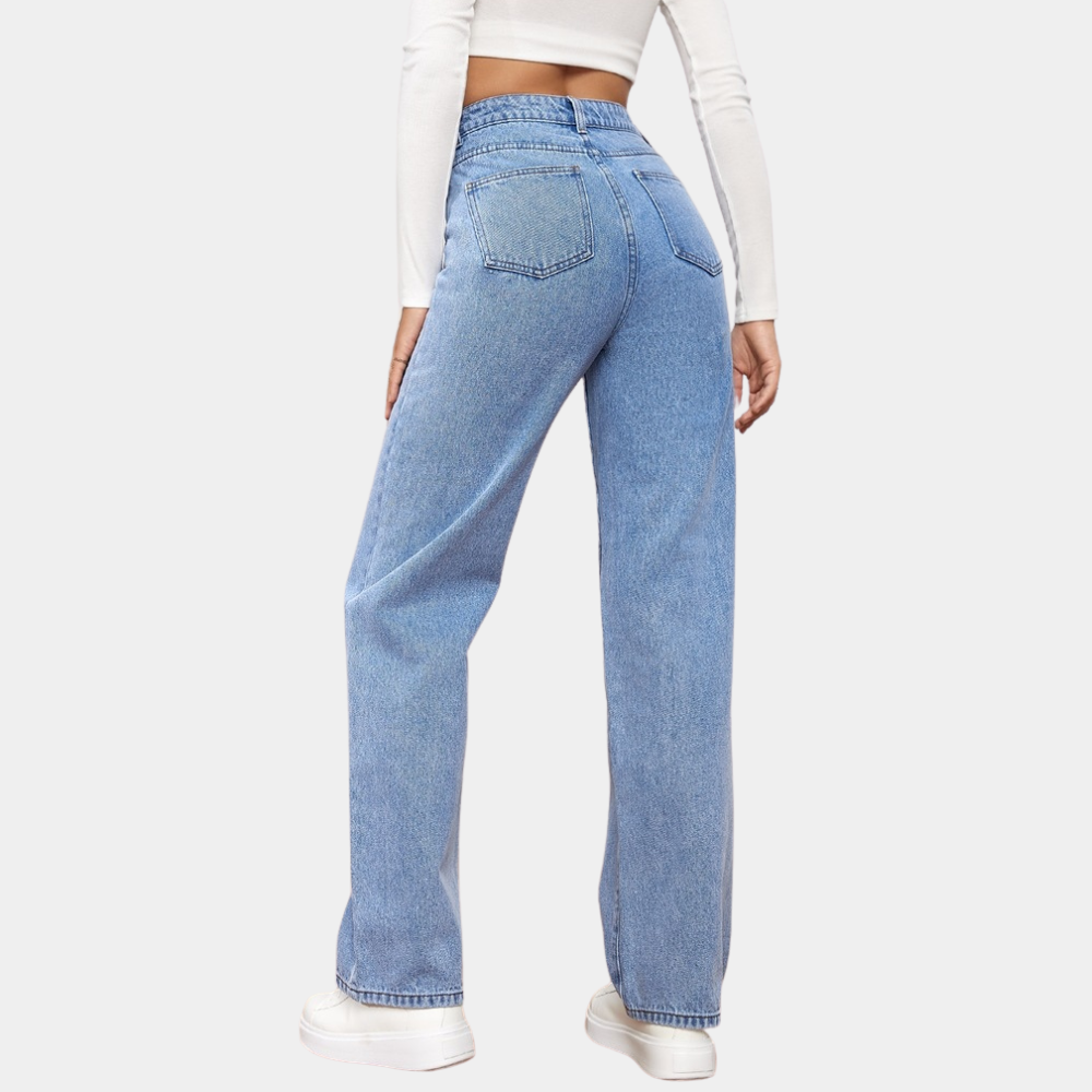 Astrid | Stilfulle Jeans Høy Midje Vid