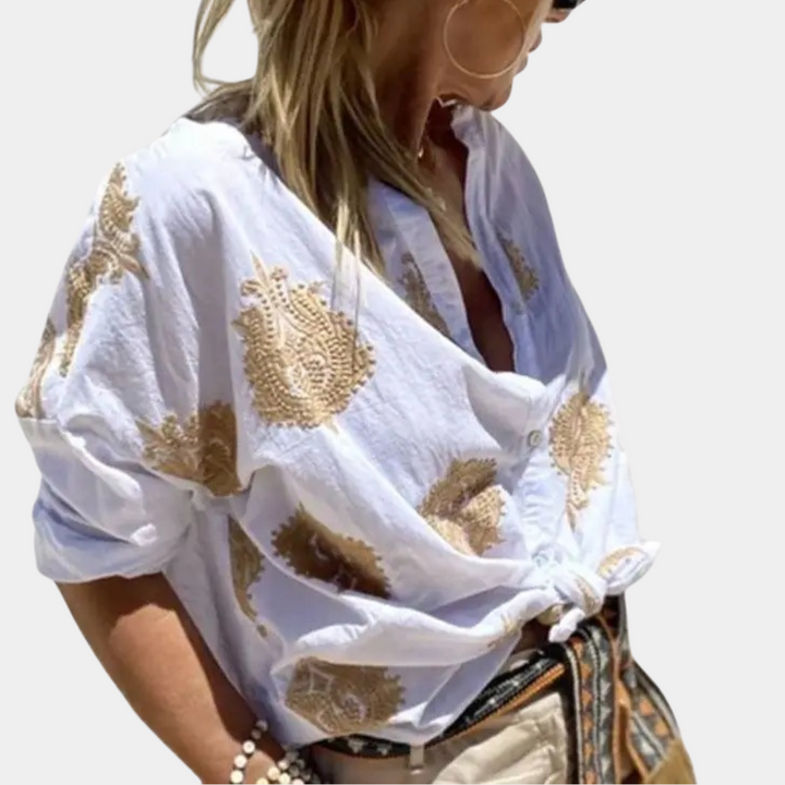 Agnes | Løs Casual Stilfull Bluse