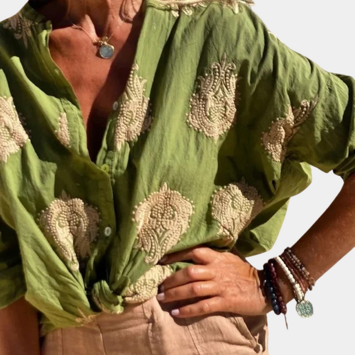Agnes | Løs Casual Stilfull Bluse