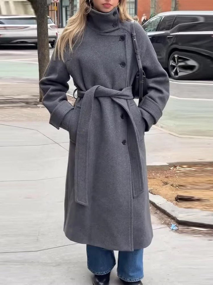 Kerstin | Damen Winter-Trenchcoat mit Gürtel gegen Kälte
