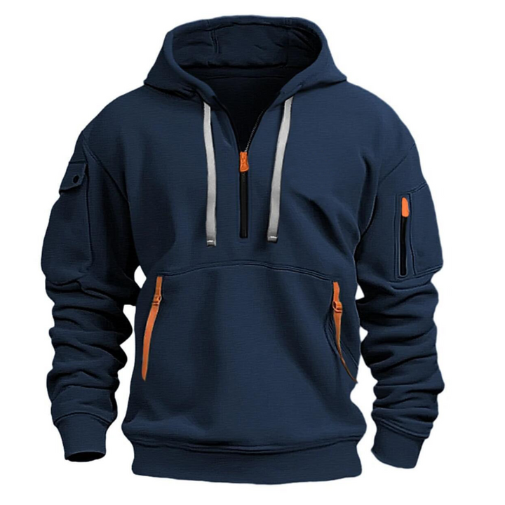 Hugo | Herren Freizeit Hoodie mit Reißverschluss-Taschen