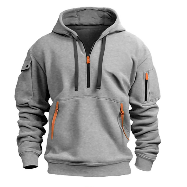 Hugo | Herren Freizeit Hoodie mit Reißverschluss-Taschen