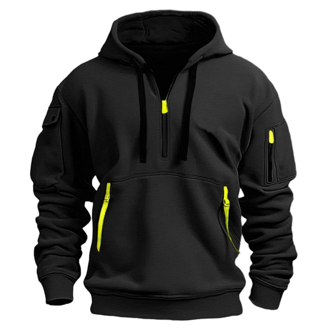 Hugo | Herren Freizeit Hoodie mit Reißverschluss-Taschen