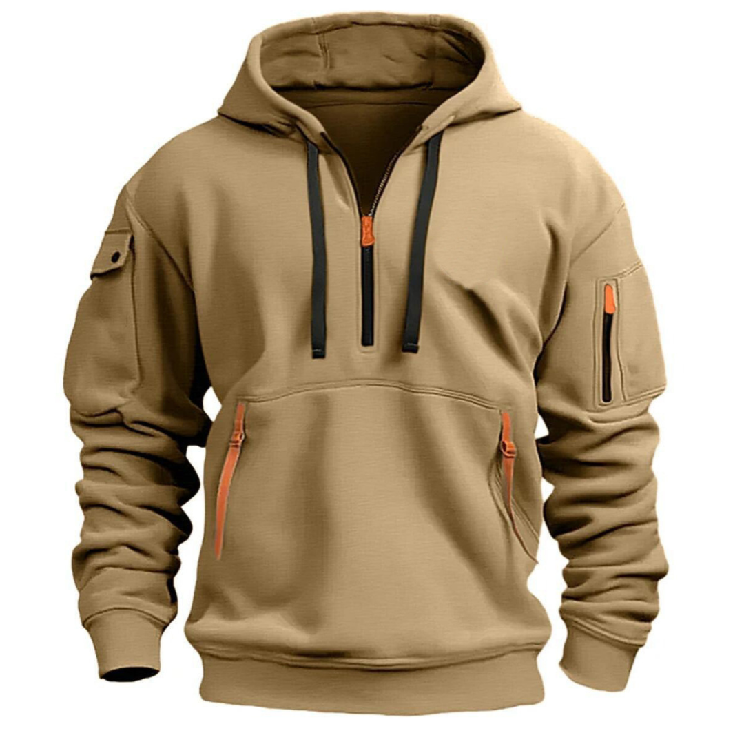 Hugo | Herren Freizeit Hoodie mit Reißverschluss-Taschen