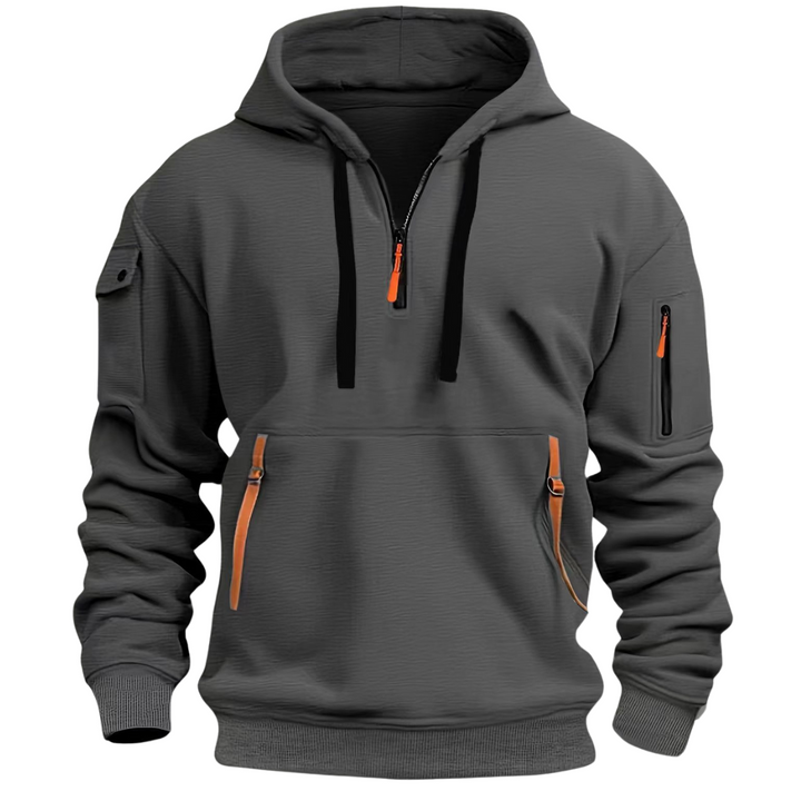 Hugo | Herren Freizeit Hoodie mit Reißverschluss-Taschen
