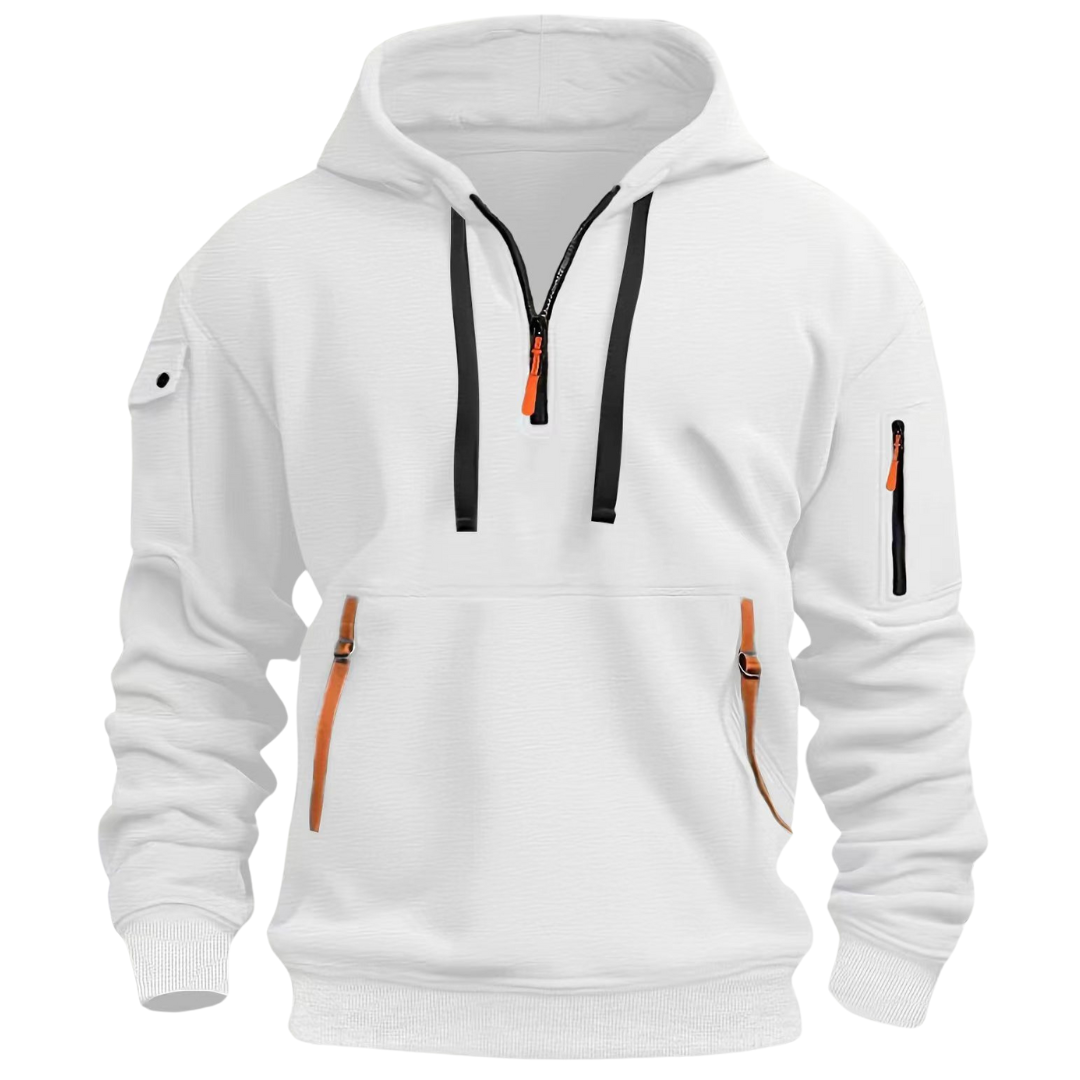 Hugo | Herren Freizeit Hoodie mit Reißverschluss-Taschen