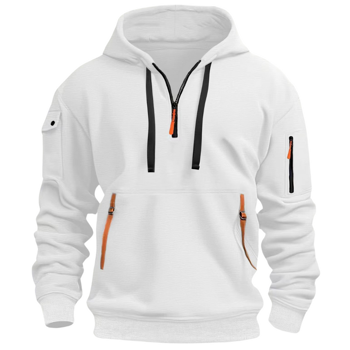 Hugo | Herren Freizeit Hoodie mit Reißverschluss-Taschen