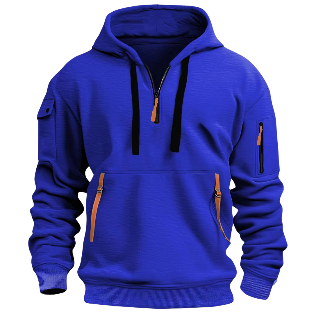 Hugo | Herren Freizeit Hoodie mit Reißverschluss-Taschen