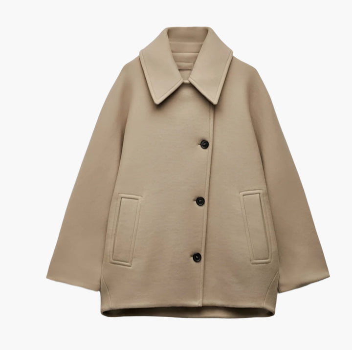 Gabriela | Damen Oversized Gerade Geschnittener Wintermantel