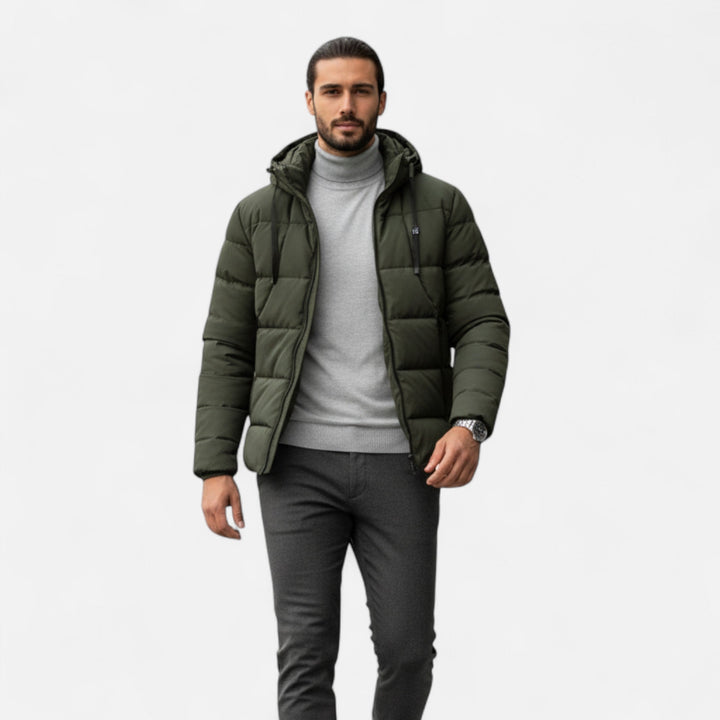 Jan | Herren Robuste Stepp-Winterjacke mit Kapuze