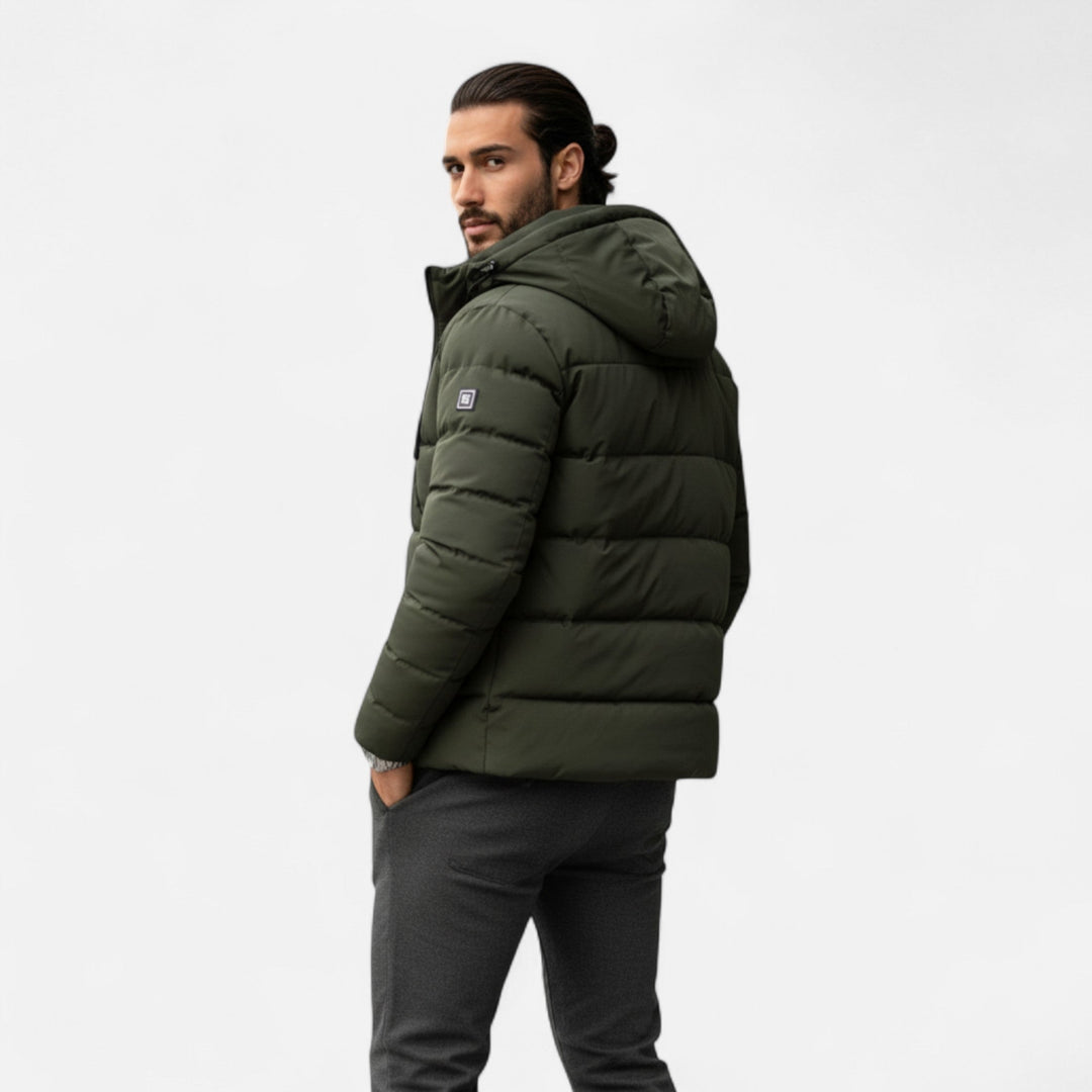 Jan | Herren Robuste Stepp-Winterjacke mit Kapuze