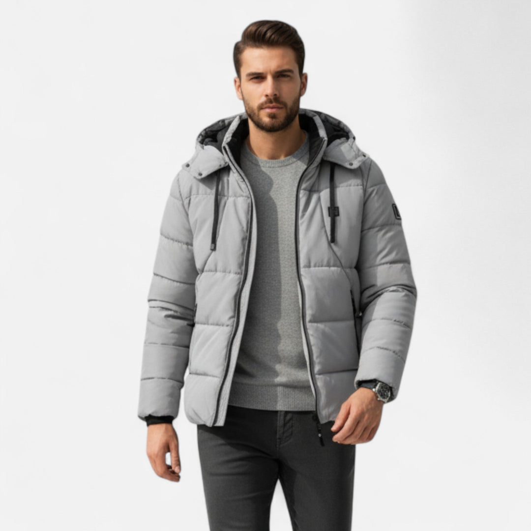 Jan | Herren Robuste Stepp-Winterjacke mit Kapuze