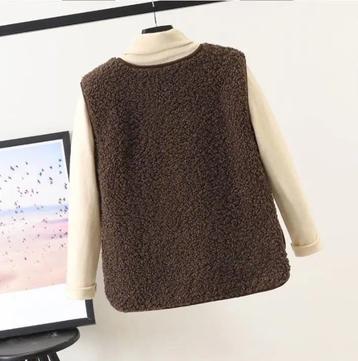 Andrea | Damen Gemütliche Winterwarme Ärmellose Weste