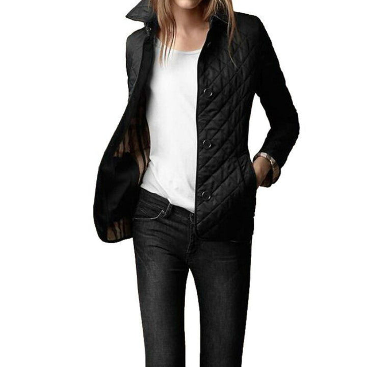 Andrea | Damen Gesteppte Freizeitjacke mit Knopfleiste vorne